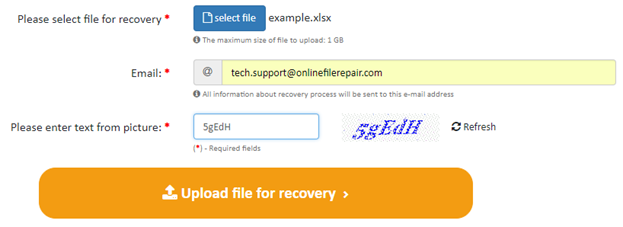 Microsoft Excel recupera un archivo roto