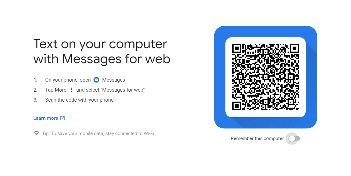 mensajes android para web