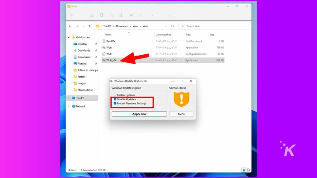 Deshabilitar las actualizaciones de Windows 11 con Update Blocker