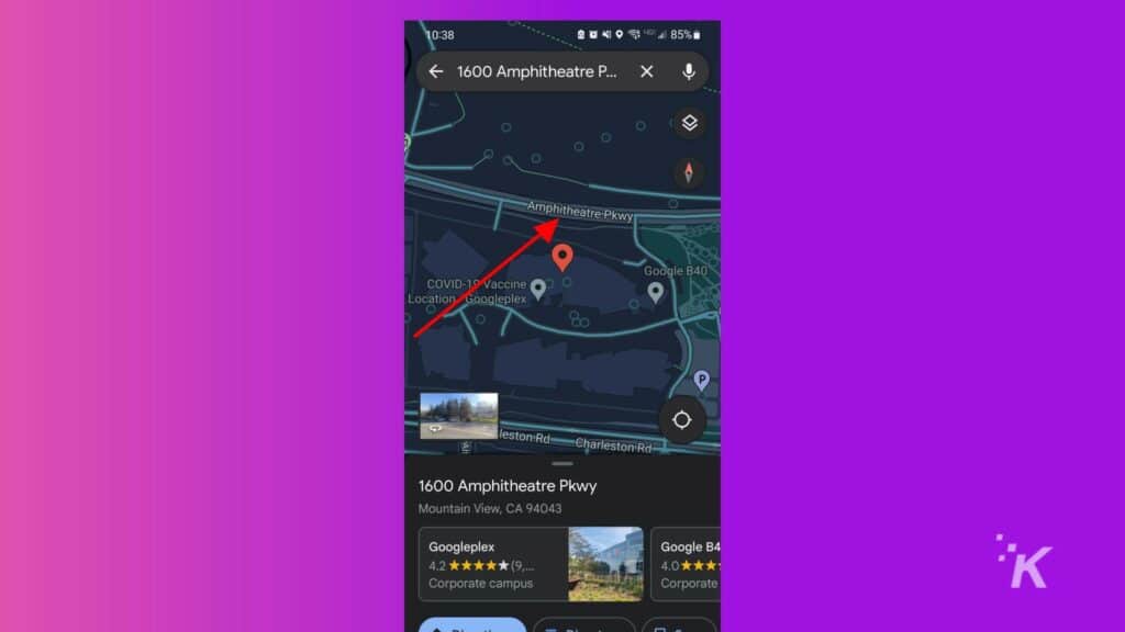 google maps toque ruta móvil