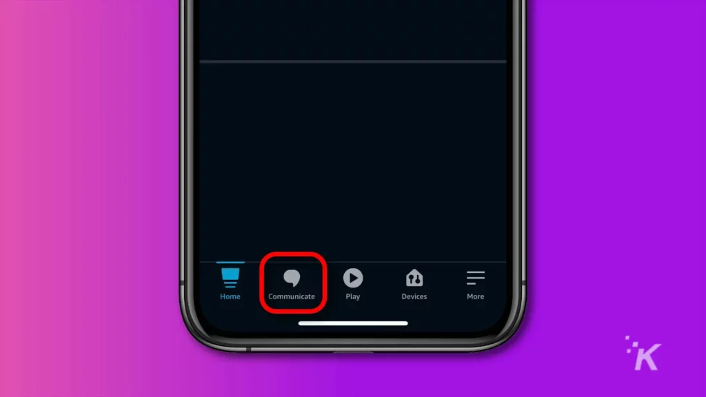 aplicación alexa que muestra el icono de comunicación