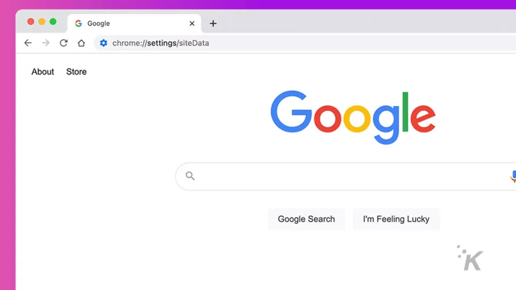 pantalla de inicio de google chrome
