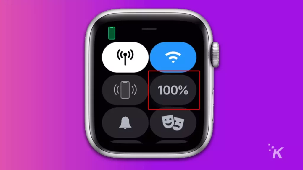 Pantalla de porcentaje de batería del Apple Watch