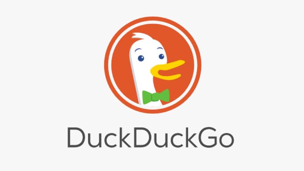 logotipo de duckduckgo sobre fondo blanco