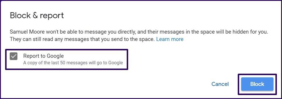 Como bloquear contactos en google chat para gmail paso 4