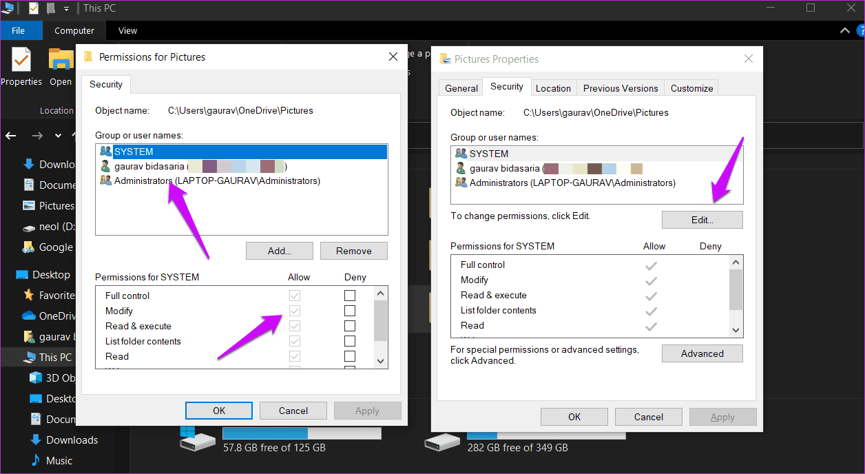 Arreglar el error de denegación de acceso a la carpeta de Windows 8