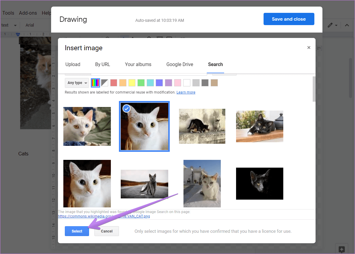 Cómo crear un collage en Google Docs 3