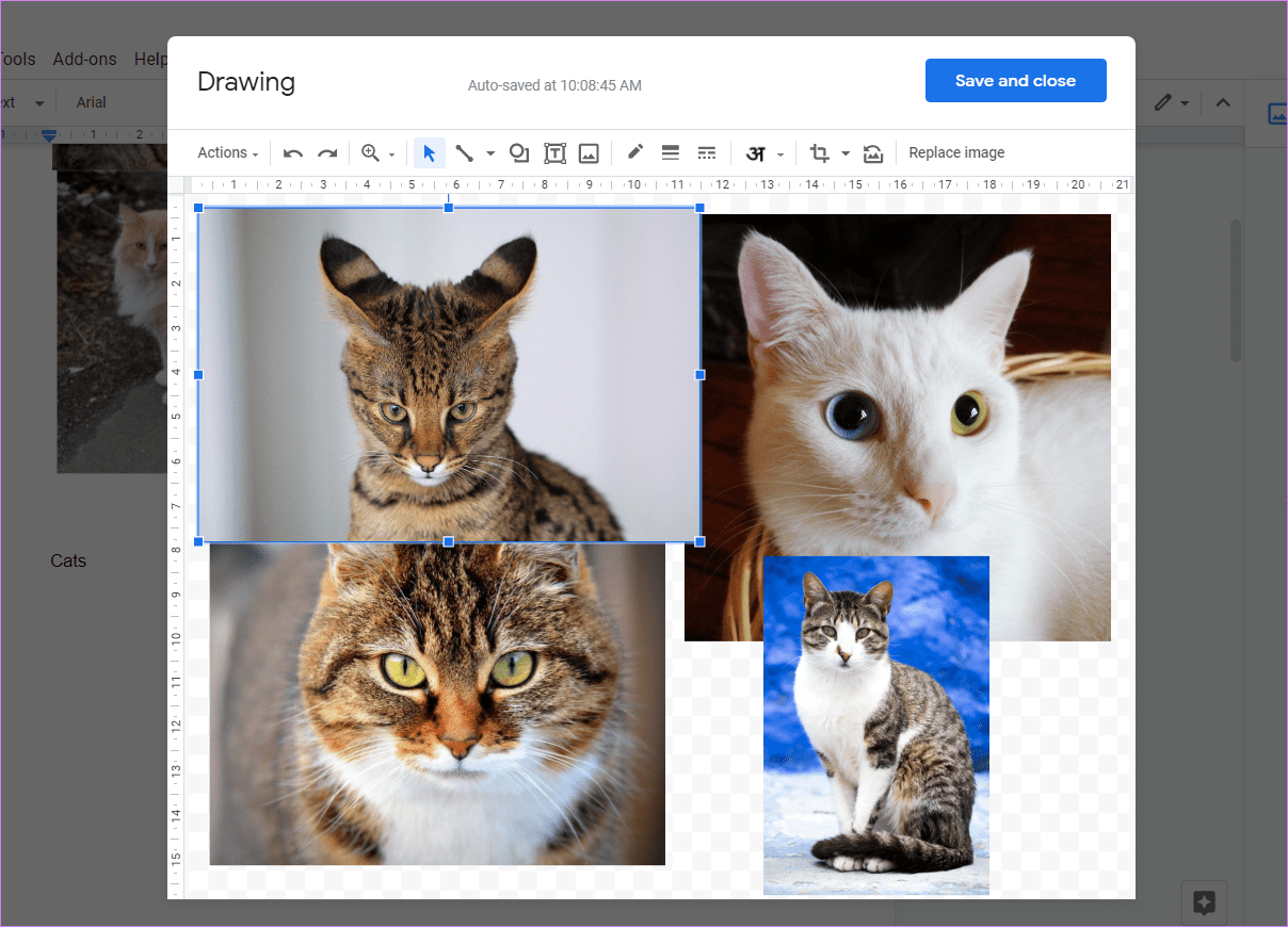 Cómo crear un collage en Google Docs 4