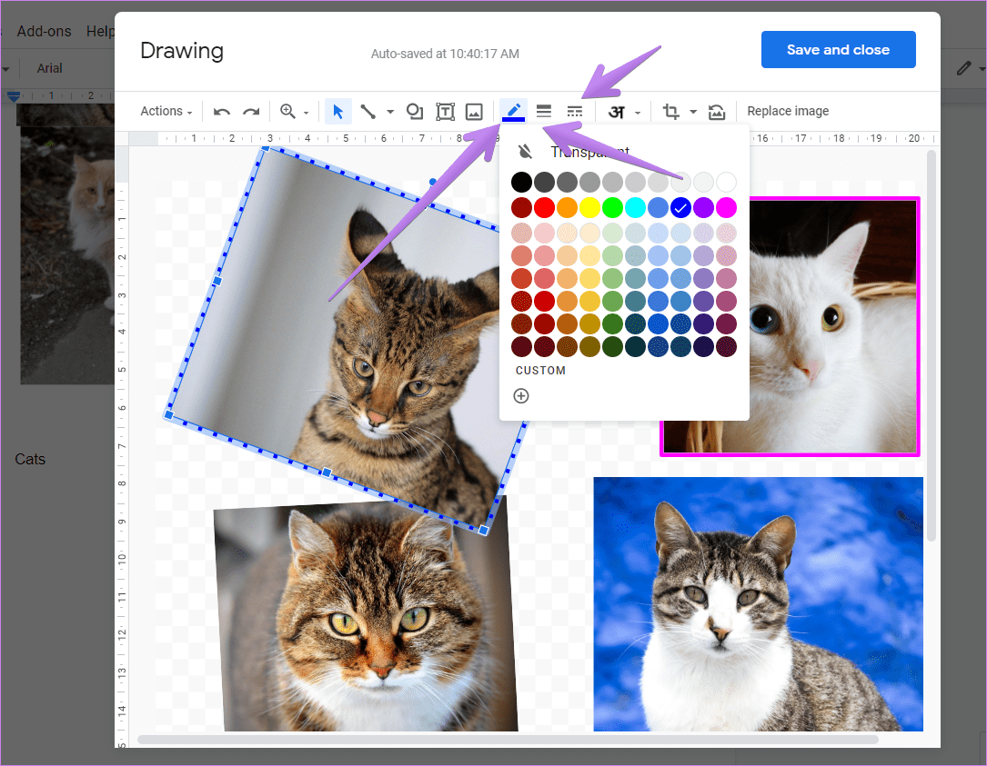 Cómo crear un collage en Google Docs 9