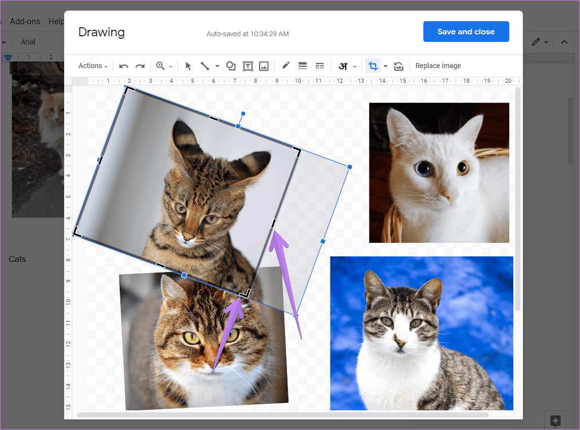 Cómo crear un collage en Google Docs 7