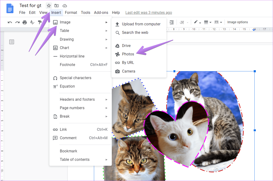Cómo crear un collage en Google Docs 14