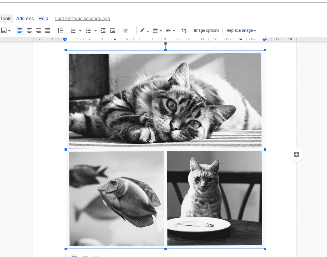 Cómo crear un collage en Google Docs 16