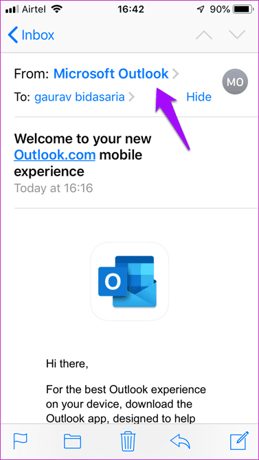 Aplicación de Outlook frente a Apple Mail 5