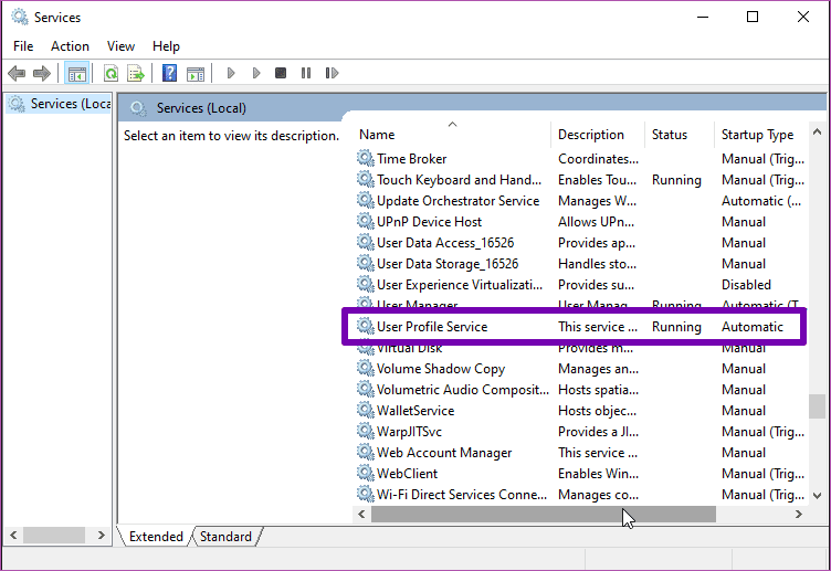 Solucionar el error de carga del perfil de usuario en Windows 10 06