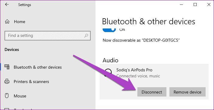 Solución de retraso de Bluetooth de Windows 10