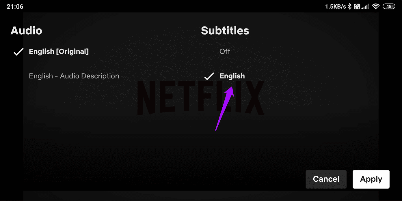 Arreglar los subtítulos de Netflix que no funcionan o falta el error 2