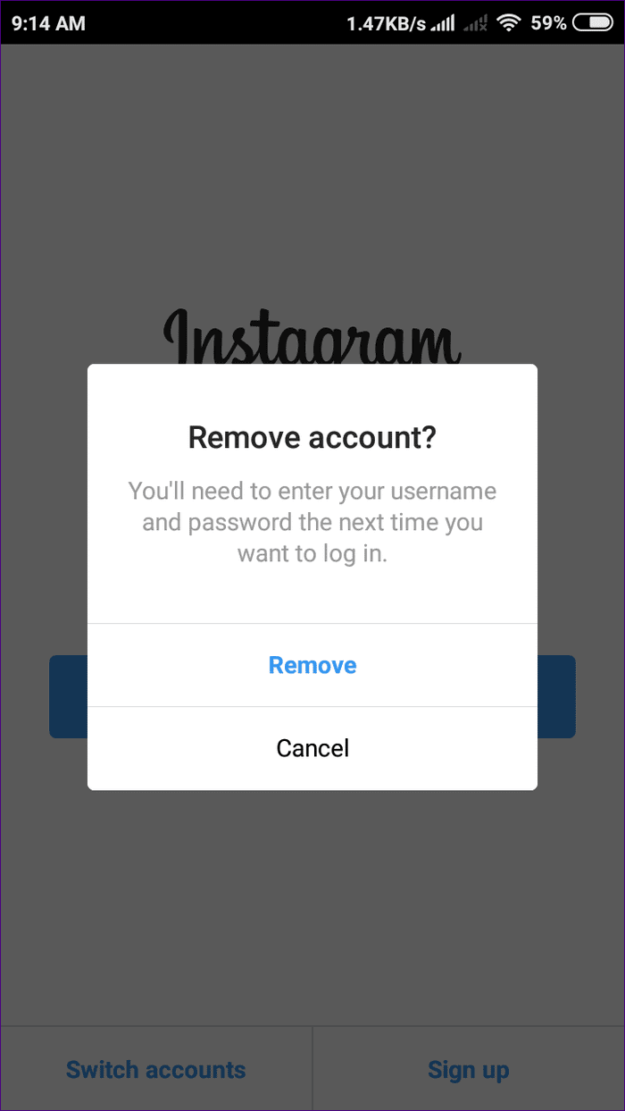 Instagram Eliminar cuenta recordada 7