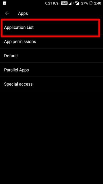 Restablecer las preferencias de la aplicación Android 10