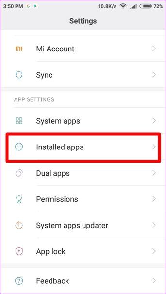 Restablecer las preferencias de la aplicación Android 13