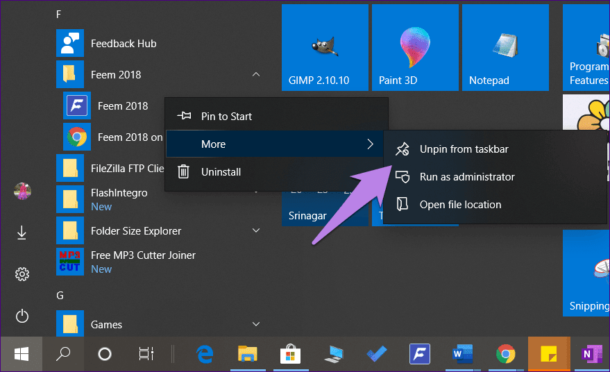 Iconos invisibles de Windows 10 4