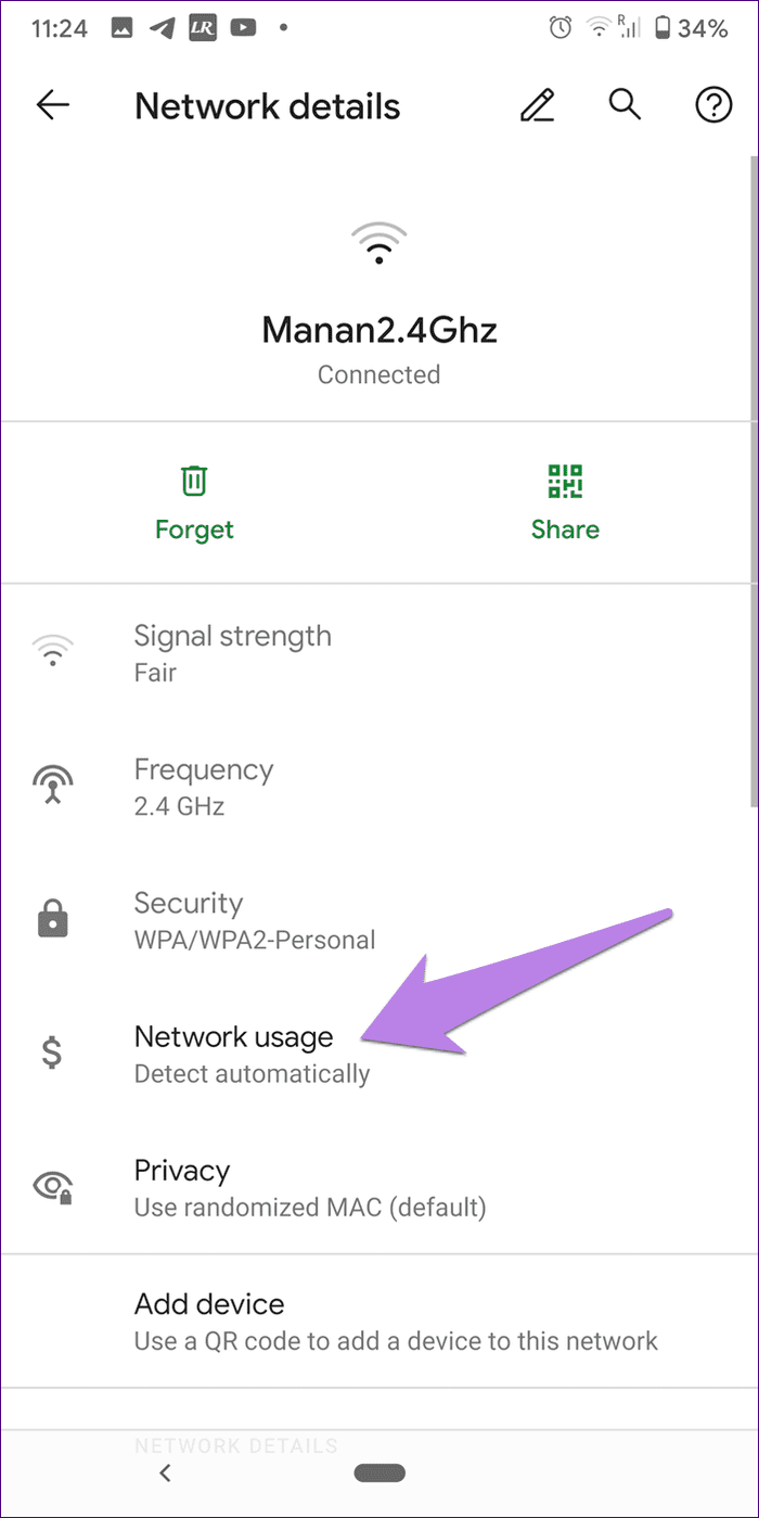 Wifi que muestra conectividad limitada desde Android 13