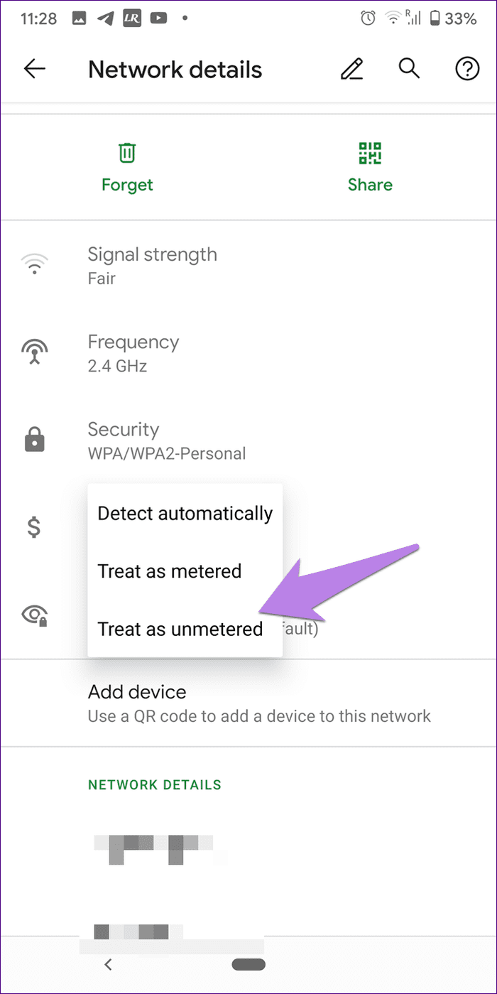 Wifi que muestra conectividad limitada desde Android 14