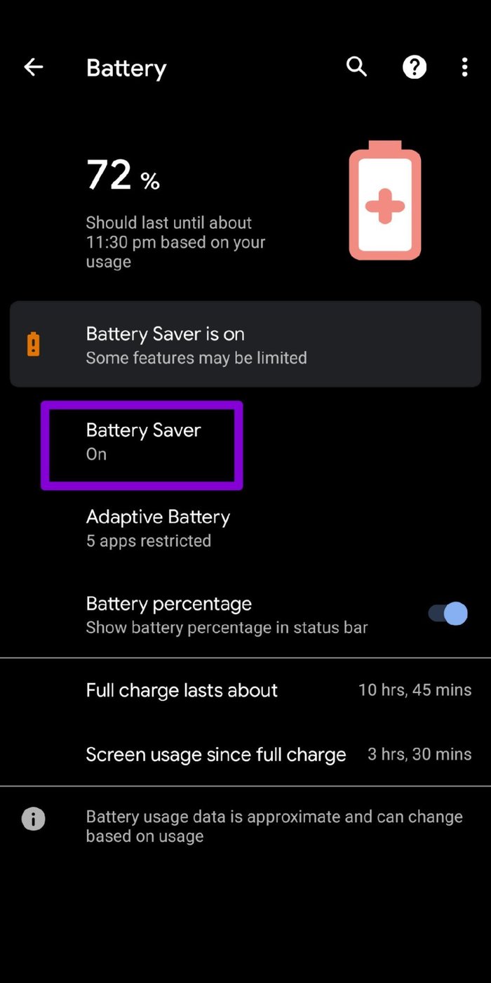 Ahorro de batería en Android