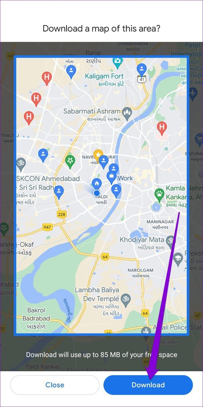 Descargar Google Maps para uso sin conexión