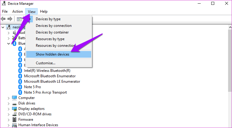 Solucione la falta de Bluetooth en el Administrador de dispositivos en Windows 10 3