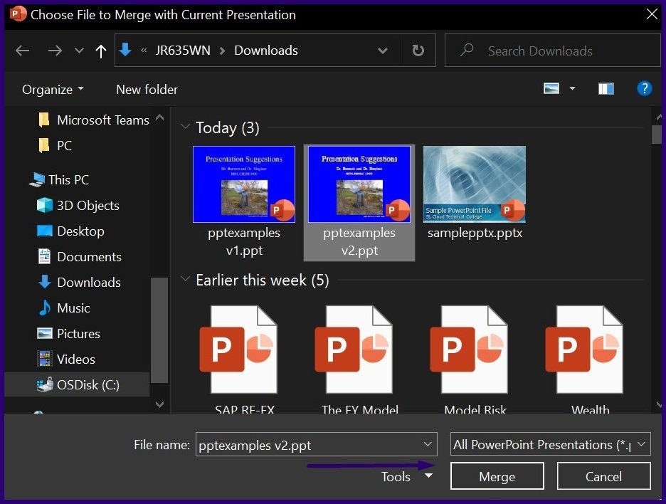 Seguimiento de cambios en Microsoft PowerPoint Paso 4