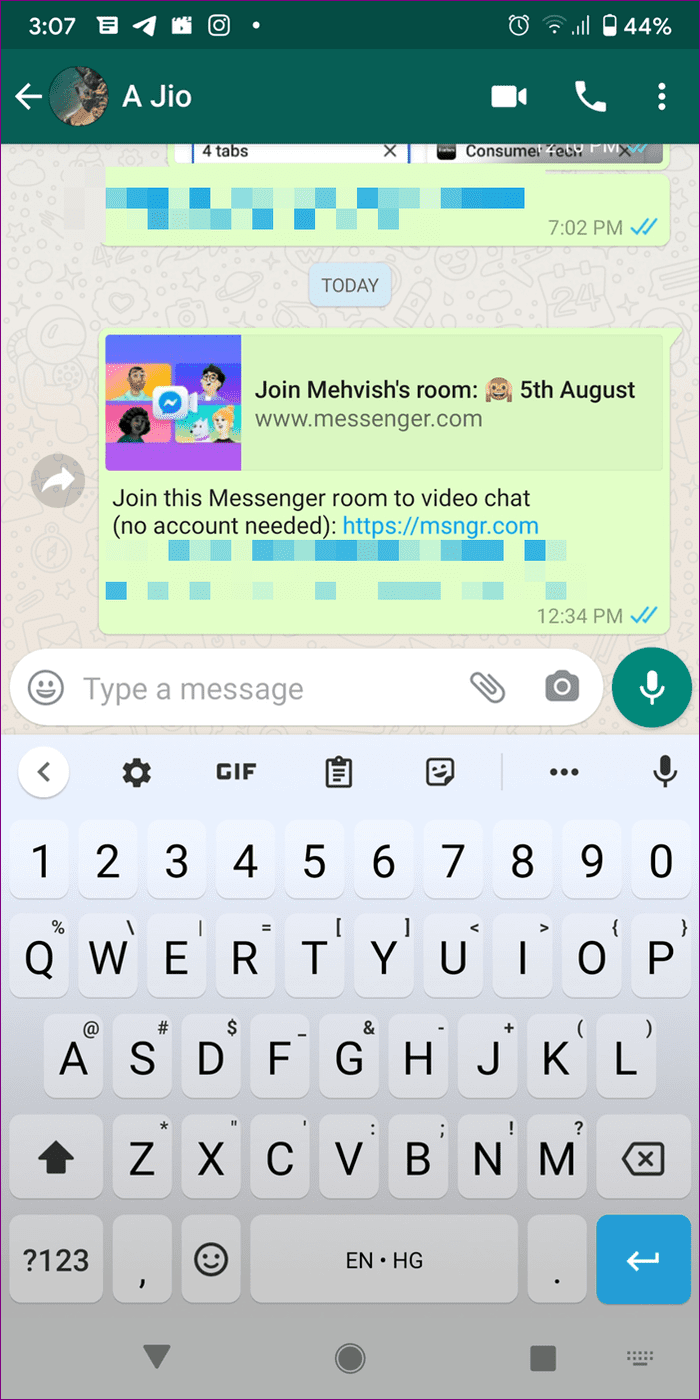 Qué es Messenger Room en WhatsApp 17