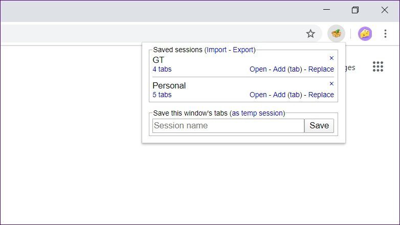 Extensiones del administrador de sesión para Chrome 1