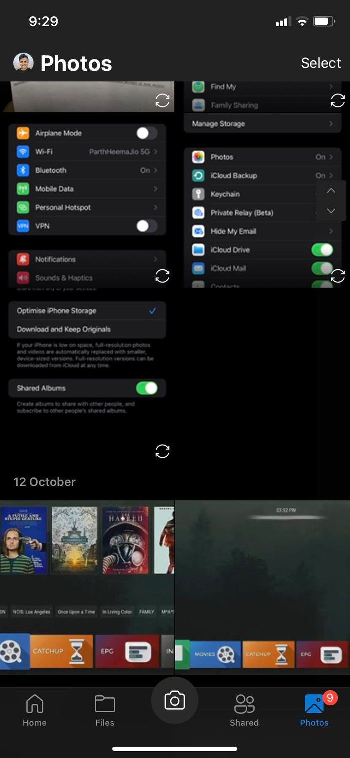 Aplicación OneDrive para iPhone