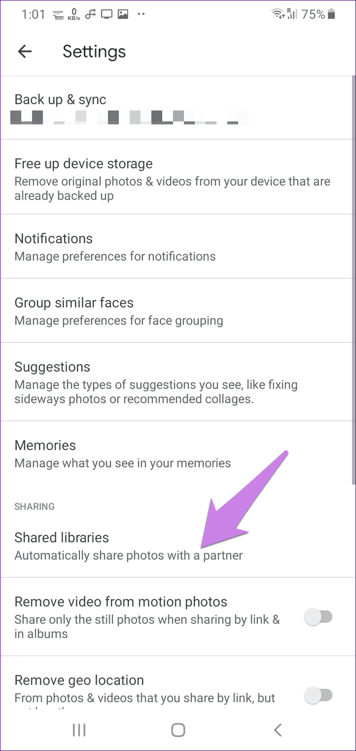 ¿Qué son las bibliotecas compartidas de cuentas de socios en Google Photos? 9