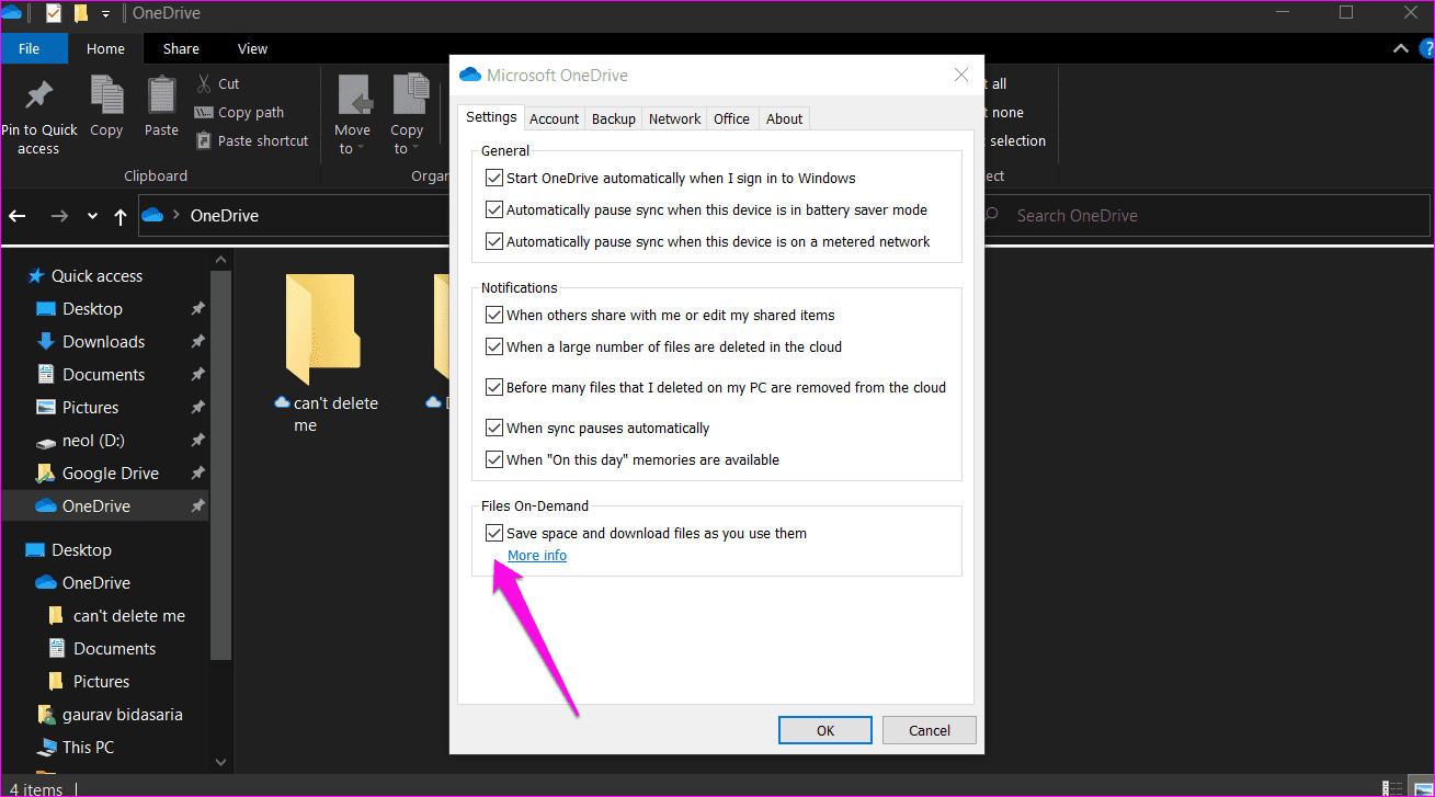 Fix One Drive no puede eliminar la carpeta en Windows 10 3