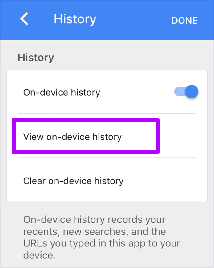Borrar caché de historial de aplicaciones de Google 3