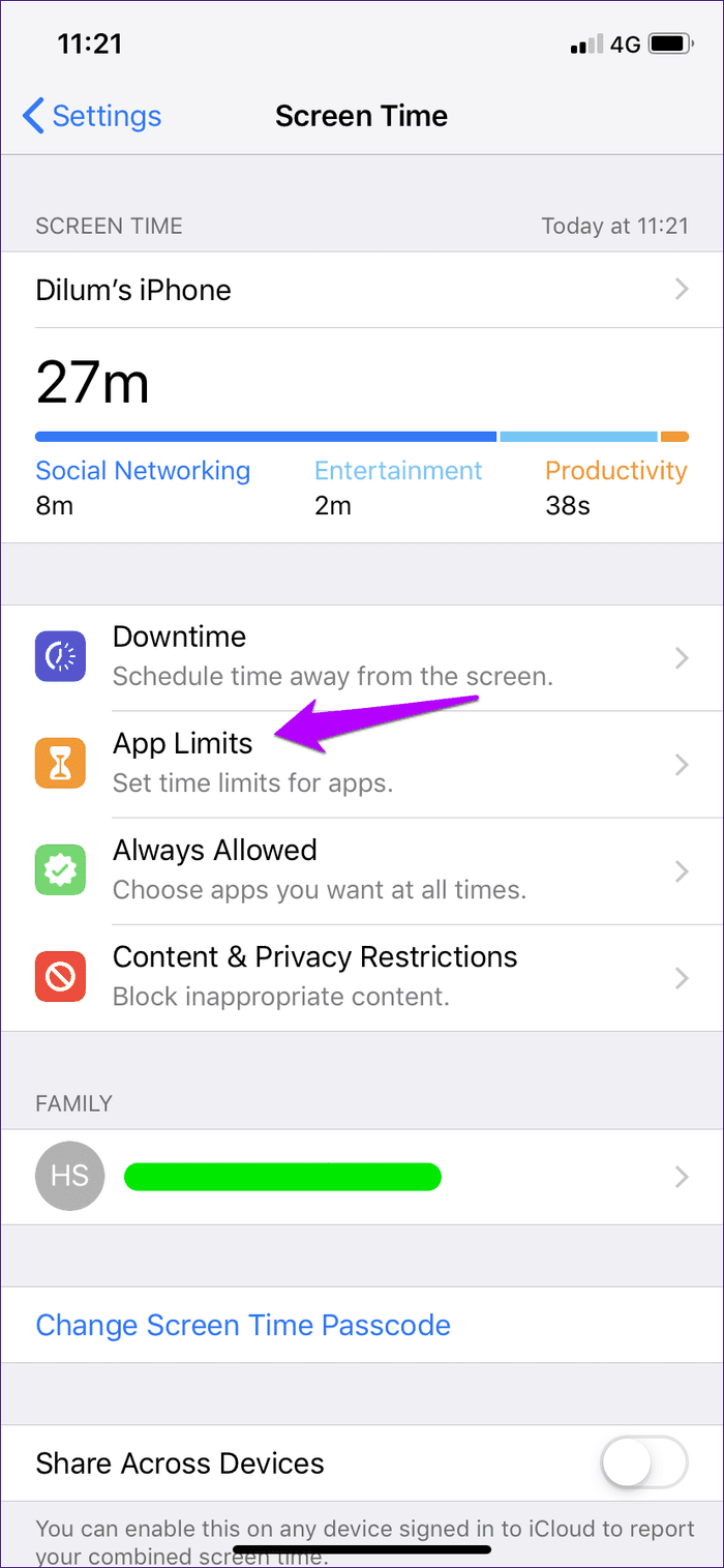 El tiempo de pantalla no funciona Arreglar iOS 2