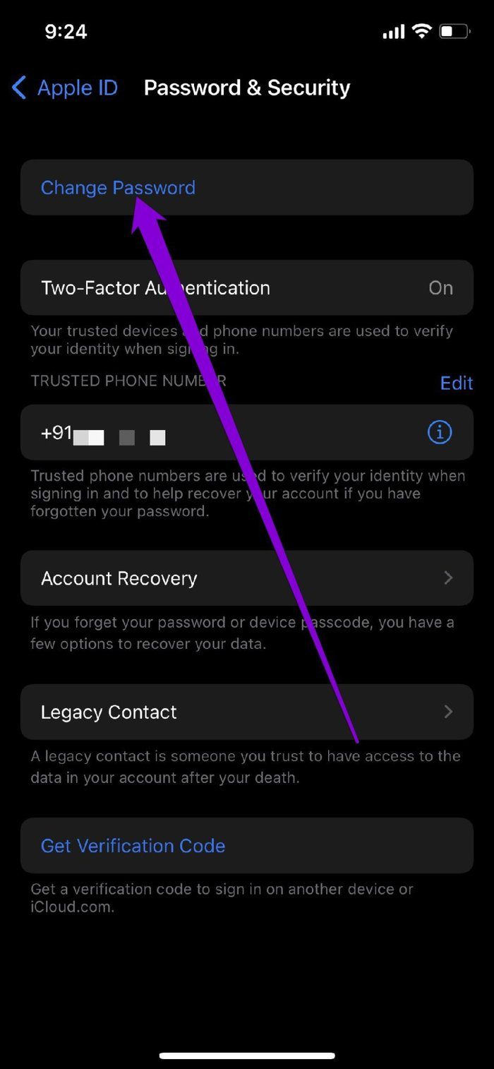 Cambiar la contraseña de ID de Apple