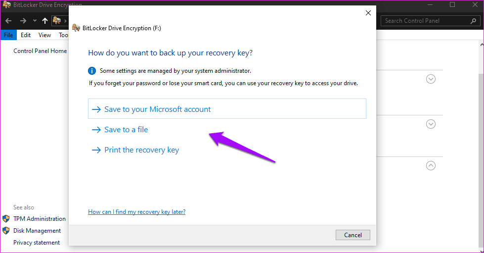 Cambiar la contraseña de Bit Locker en Windows 10 5