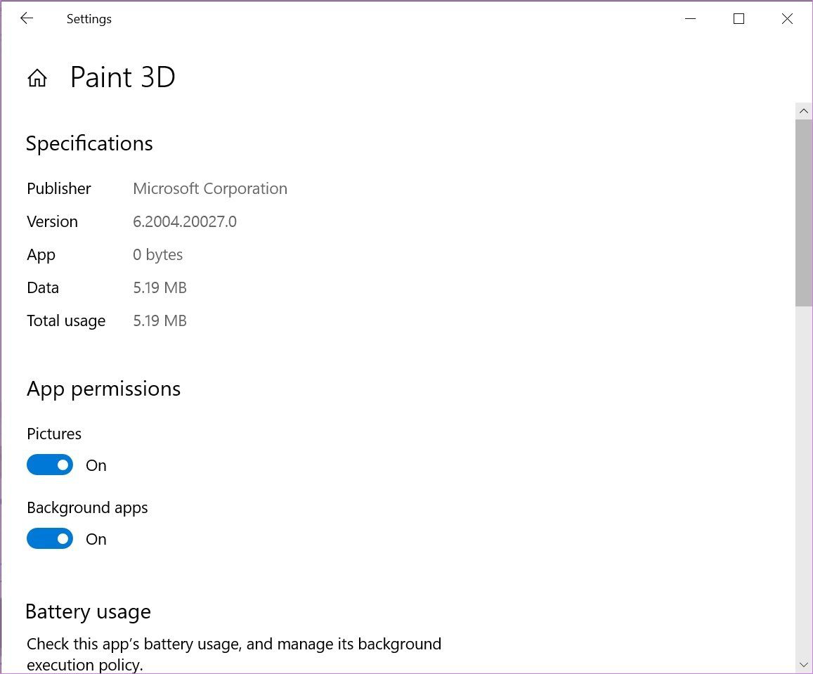 Paint 3d sigue bloqueando Windows 2