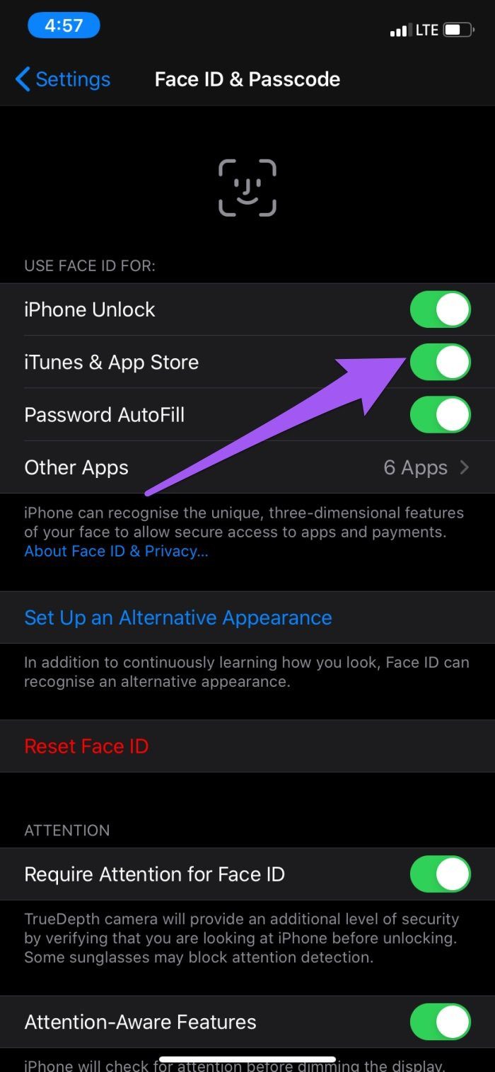 Arreglar Face ID que no funciona con App Store 11