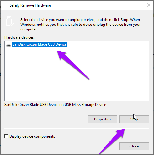 Maneras de arreglar el ícono de manera segura Eliminador de hardware faltante en Windows 10 8