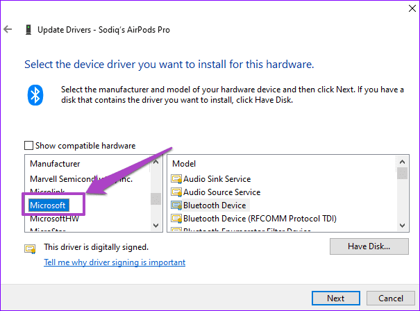 Arreglar auriculares Bluetooth emparejados conectados sin sonido Windows 10 09