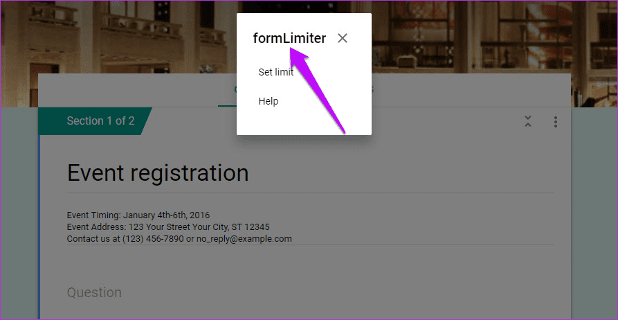 Cómo limitar las respuestas en Google Forms 4