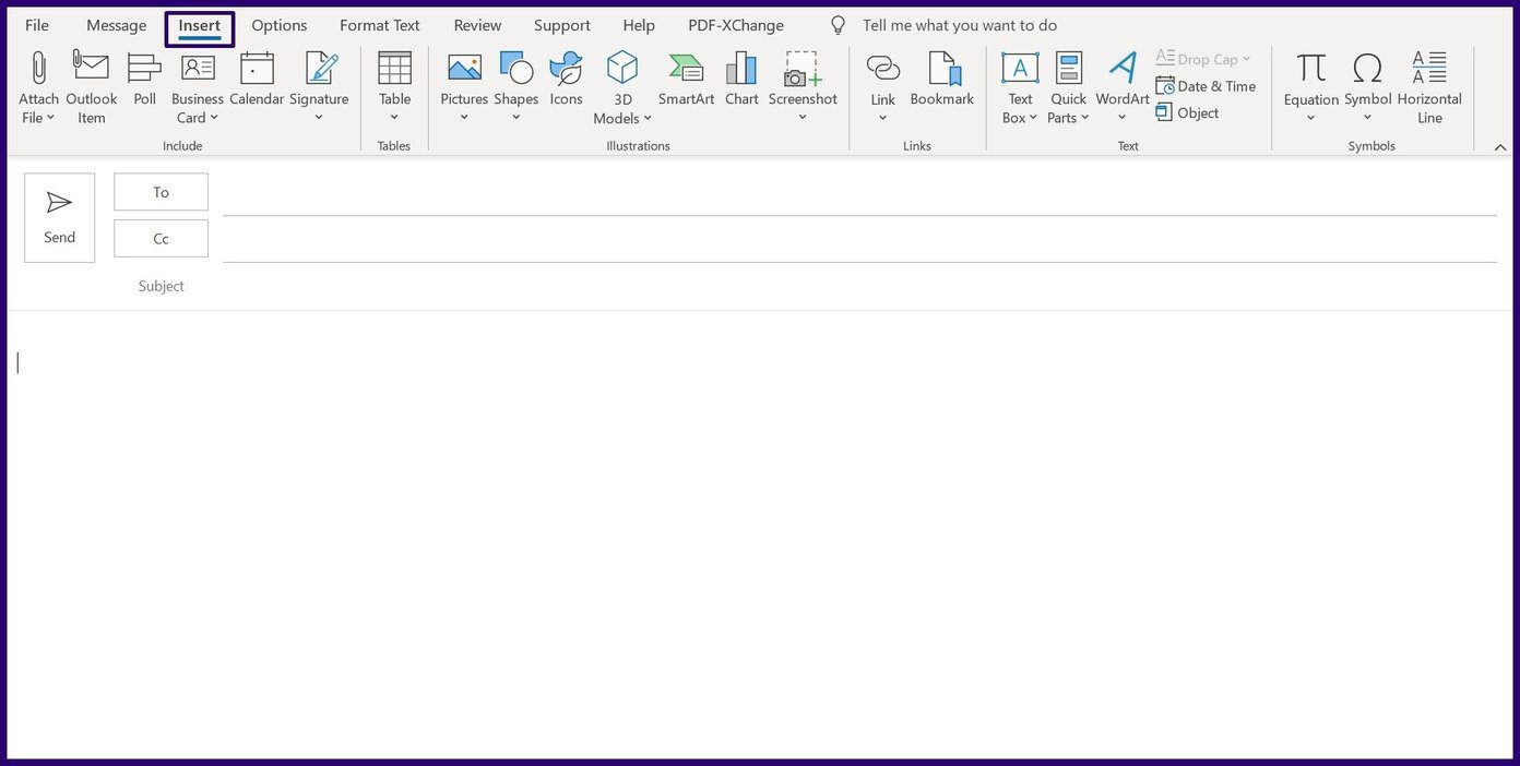 Cómo insertar capturas de pantalla en Microsoft Outlook Paso 3