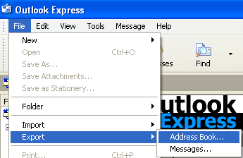 Contactos de exportación de Outlook Express