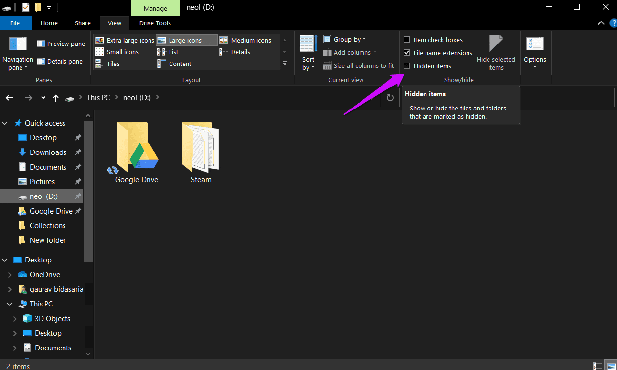 Arreglar el icono que no aparece en la barra de tareas en Windows 10 7