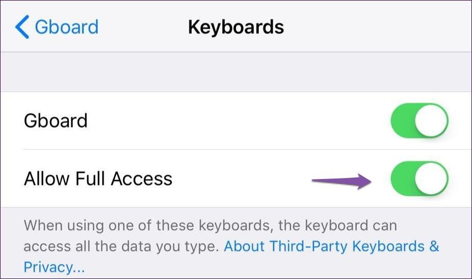 Gboard I OS permite acceso completo