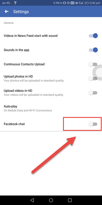 Ocultar Facebook Android4