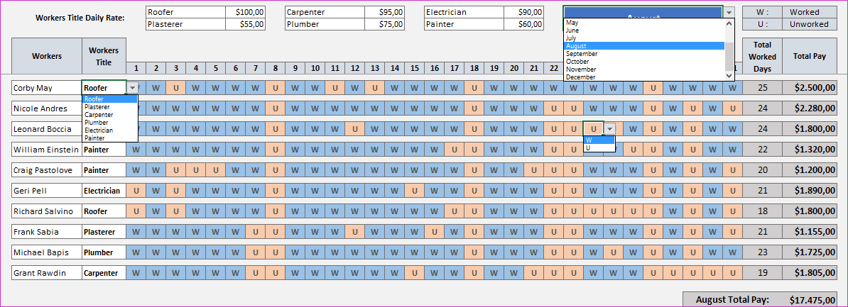Plantillas de Microsoft Excel para la gestión de nóminas 4